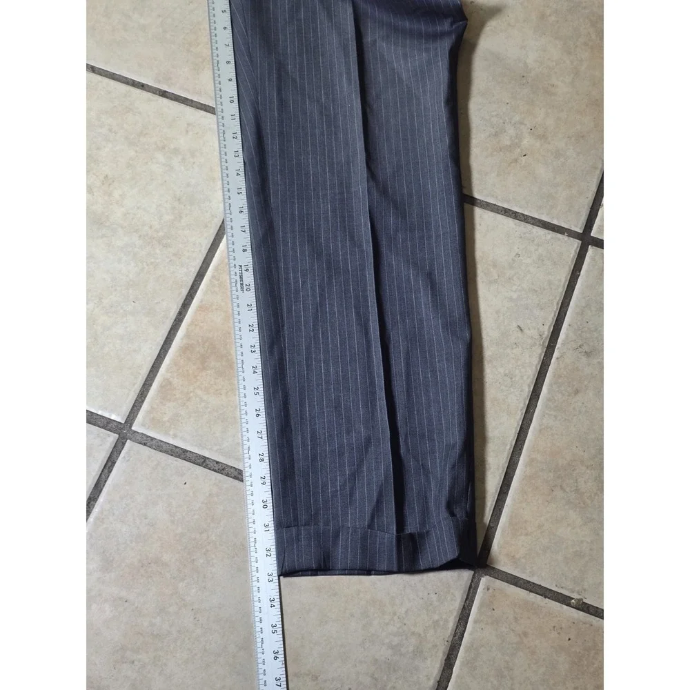 Ralph Lauren Suit Mens 42L Charcoal Gray 2B Wool 2 Piece PLEATED Pants 36 x 33 - Picture 14 of 16